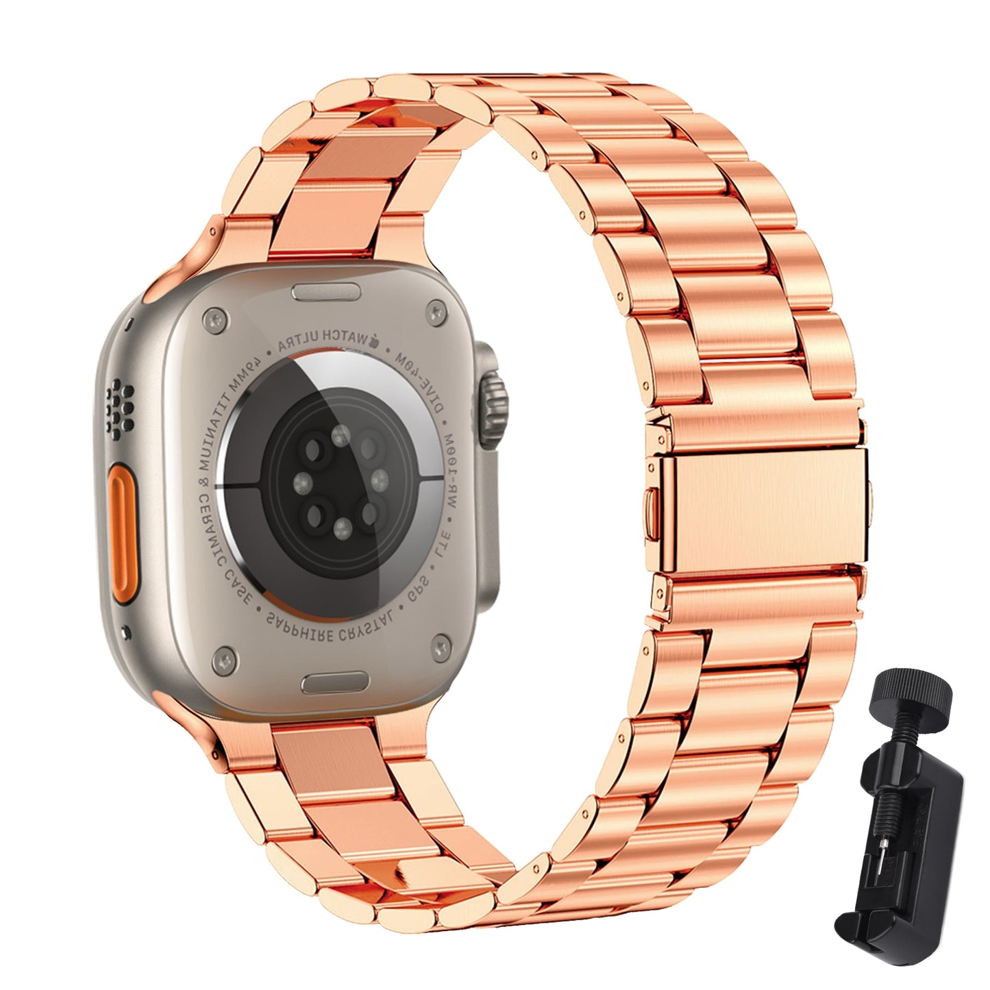 Montre Bracelet en acier inoxydable pour Apple Watch Ultra, Bracelet en métal de 49mm, iwatch 7 6 5 4 3 SE 8 45mm 41mm 38mm 40mm 44mm