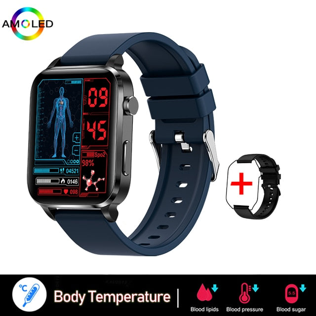 2023 nouvelle Glycémie Montre Intelligente Hommes Sangao Laser Traiter Santé de Fréquence Cardiaque Pression Artérielle Smartwatch de Sport Femmes Glucomètre Montre