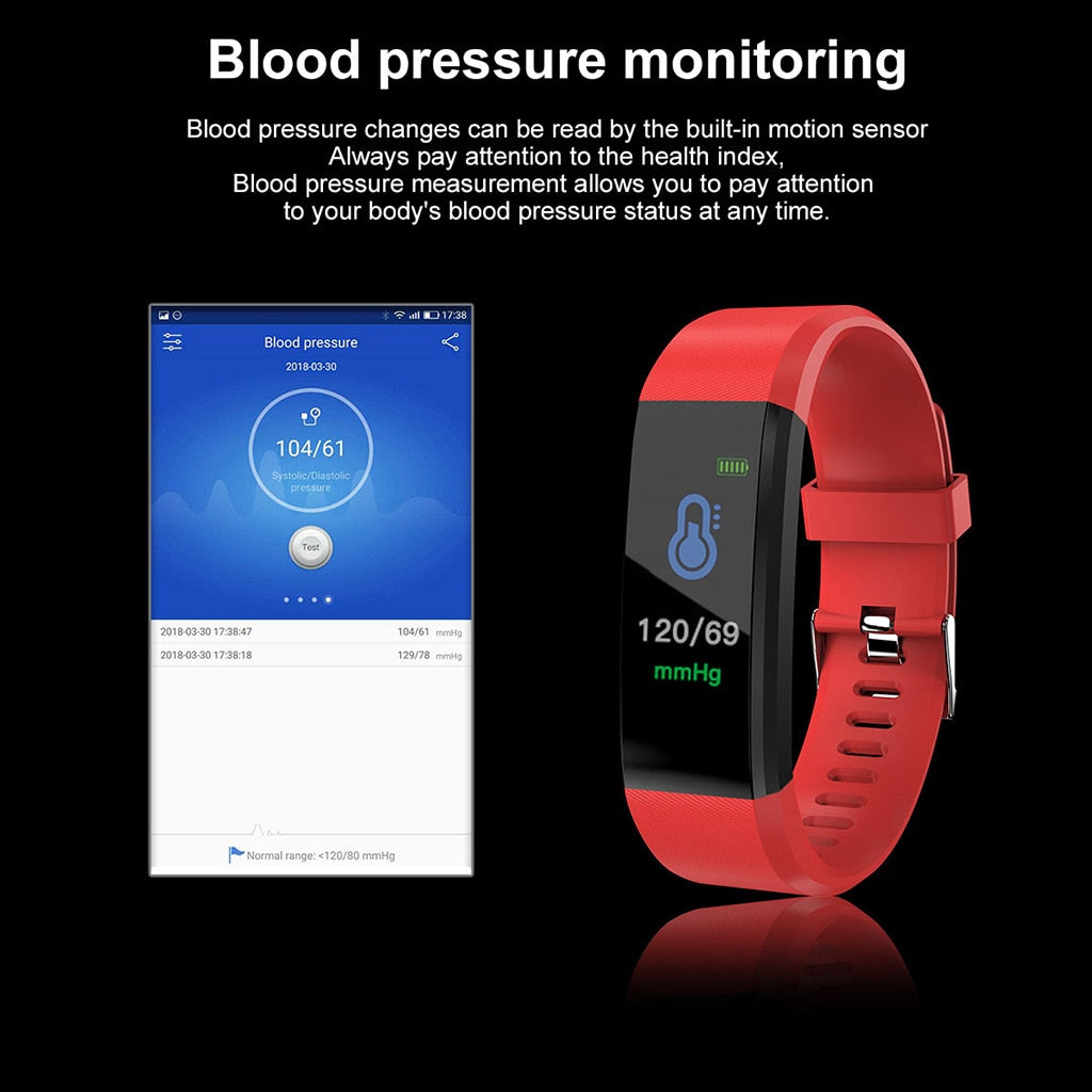 Bracelet intelligent de sport Bluetooth étanche fréquence cardiaque oxygène sanguin adulte tension artérielle Bracelet électronique surveillance