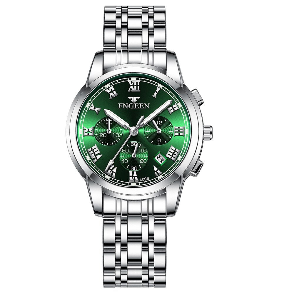 Montre de Luxe en Acier Inoxydable pour Homme et Femme, à Quartz
