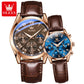 OLEVS – Montre de Couple pour hommes et femmes, cadran lumineux, calendrier, Date, luxe, Quartz, étanche, mode diamant