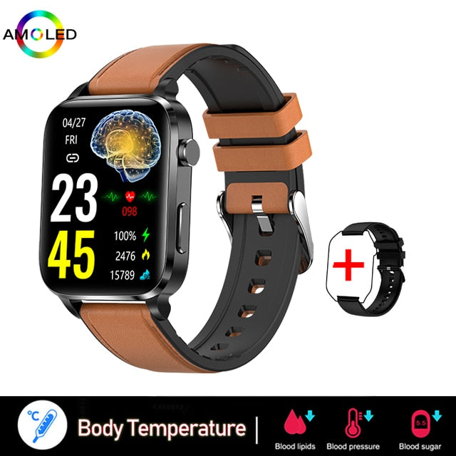 2023 nouvelle Glycémie Montre Intelligente Hommes Sangao Laser Traiter Santé de Fréquence Cardiaque Pression Artérielle Smartwatch de Sport Femmes Glucomètre Montre