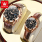 OLEVS – Montre de Couple pour hommes et femmes, cadran lumineux, calendrier, Date, luxe, Quartz, étanche, mode diamant