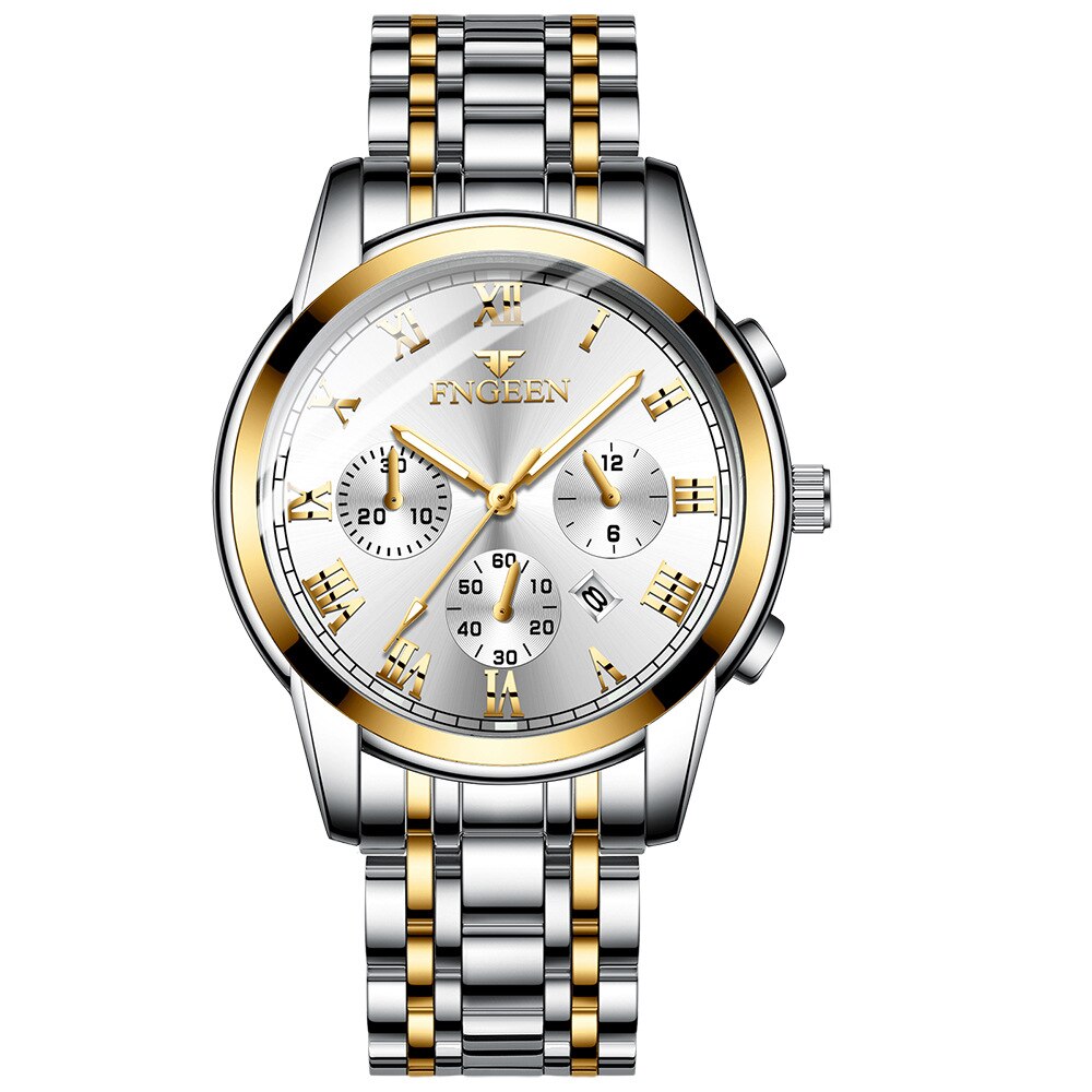 Montre de Luxe en Acier Inoxydable pour Homme et Femme, à Quartz