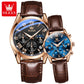 OLEVS – Montre de Couple pour hommes et femmes, cadran lumineux, calendrier, Date, luxe, Quartz, étanche, mode diamant