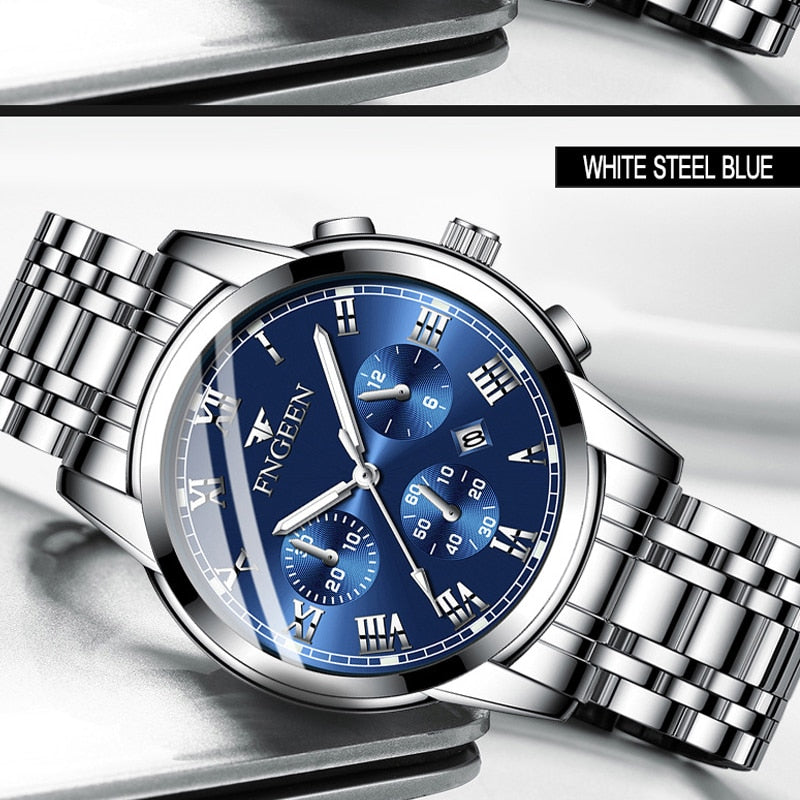 Montre de Luxe en Acier Inoxydable pour Homme et Femme, à Quartz