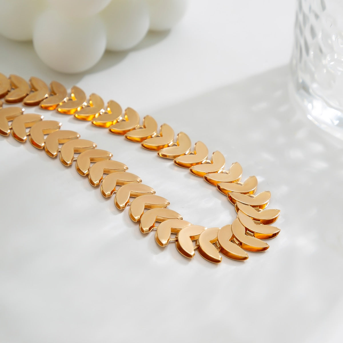Salircon – collier ras du cou en arête de poisson pour femmes, chaîne créative, décontractée, en métal, à la mode, bijoux tendance
