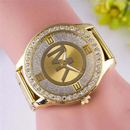 TVK – Montre-Bracelet de luxe pour femmes, en acier inoxydable doré et diamant, à Quartz