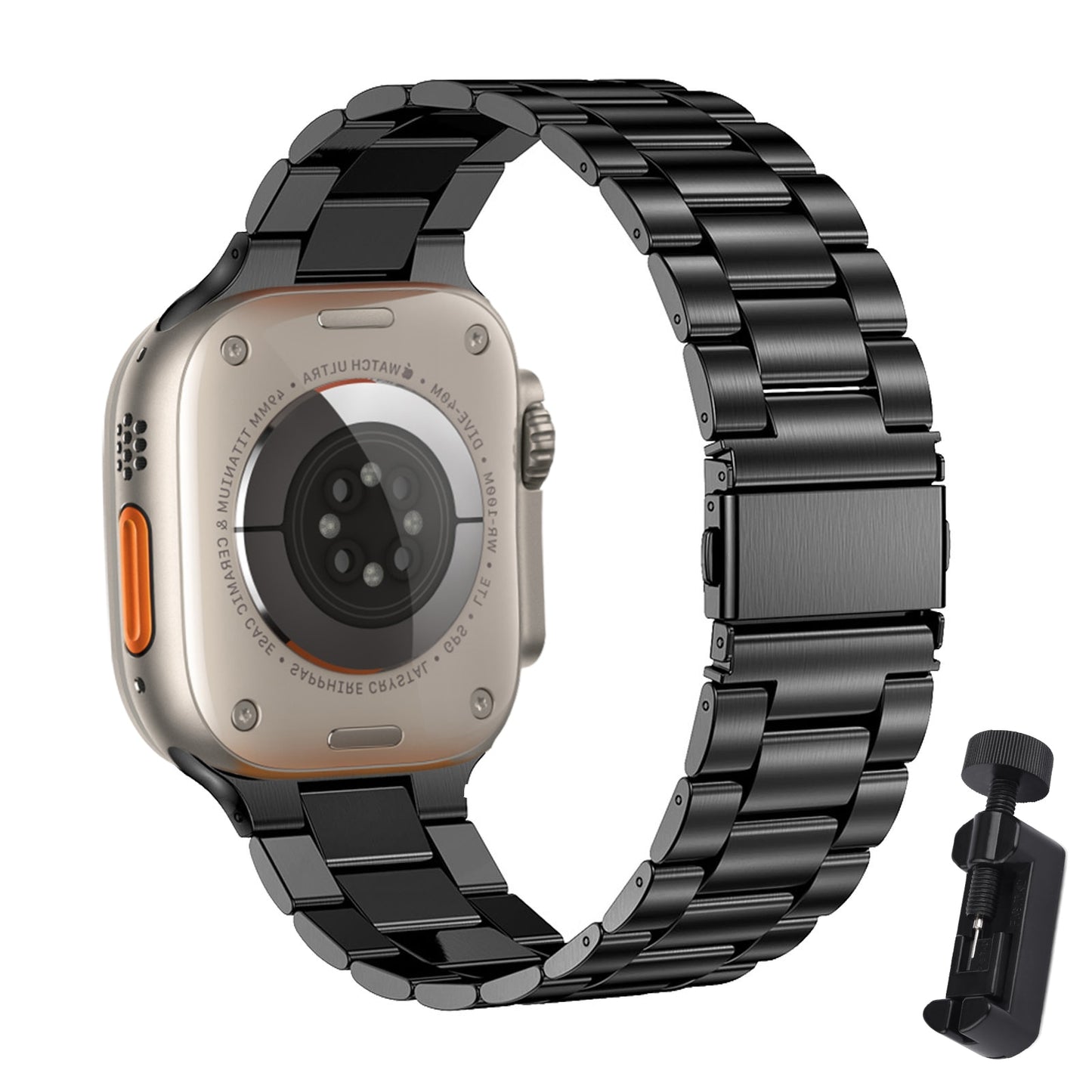 Montre Bracelet en acier inoxydable pour Apple Watch Ultra, Bracelet en métal de 49mm, iwatch 7 6 5 4 3 SE 8 45mm 41mm 38mm 40mm 44mm