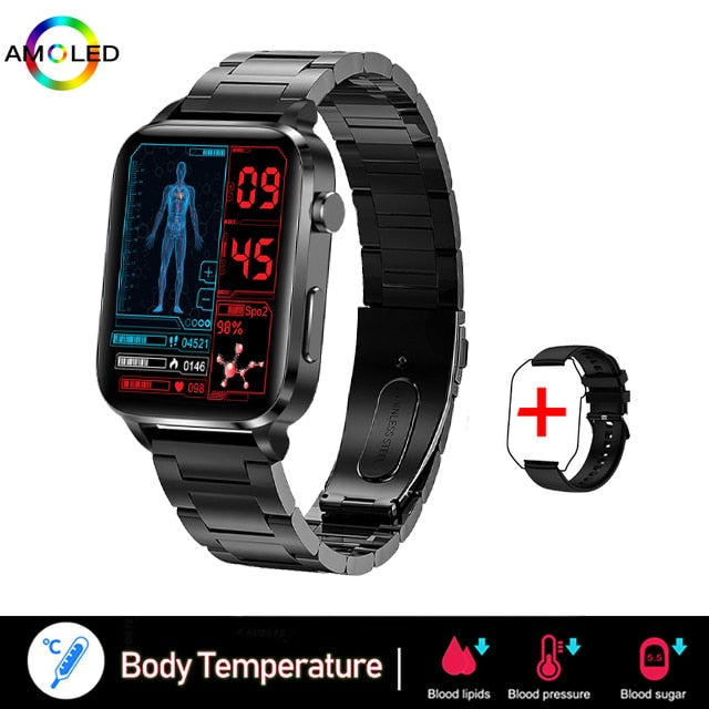 2023 nouvelle Glycémie Montre Intelligente Hommes Sangao Laser Traiter Santé de Fréquence Cardiaque Pression Artérielle Smartwatch de Sport Femmes Glucomètre Montre