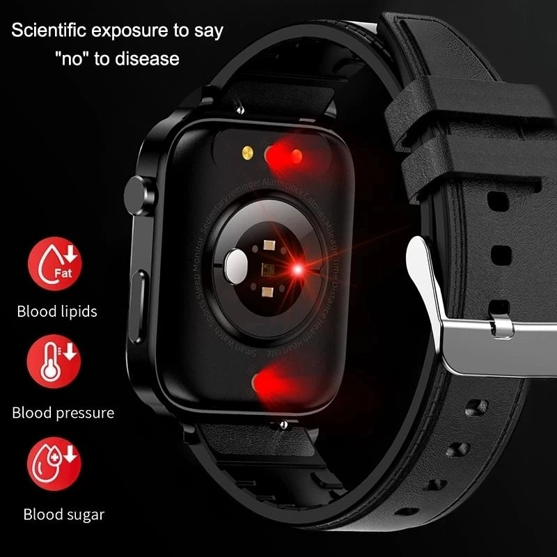 2023 nouvelle Glycémie Montre Intelligente Hommes Sangao Laser Traiter Santé de Fréquence Cardiaque Pression Artérielle Smartwatch de Sport Femmes Glucomètre Montre