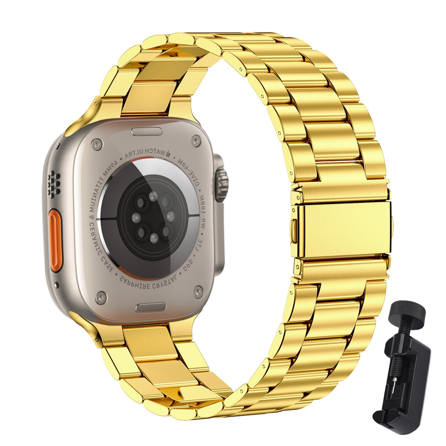 Montre Bracelet en acier inoxydable pour Apple Watch Ultra, Bracelet en métal de 49mm, iwatch 7 6 5 4 3 SE 8 45mm 41mm 38mm 40mm 44mm