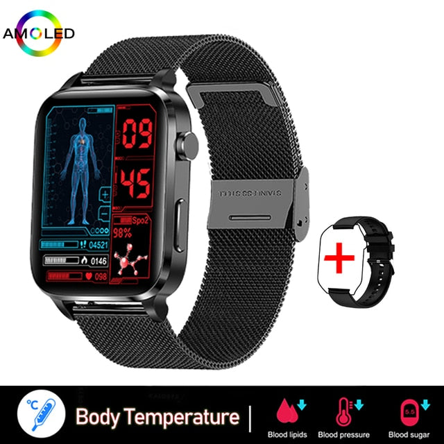 2023 nouvelle Glycémie Montre Intelligente Hommes Sangao Laser Traiter Santé de Fréquence Cardiaque Pression Artérielle Smartwatch de Sport Femmes Glucomètre Montre