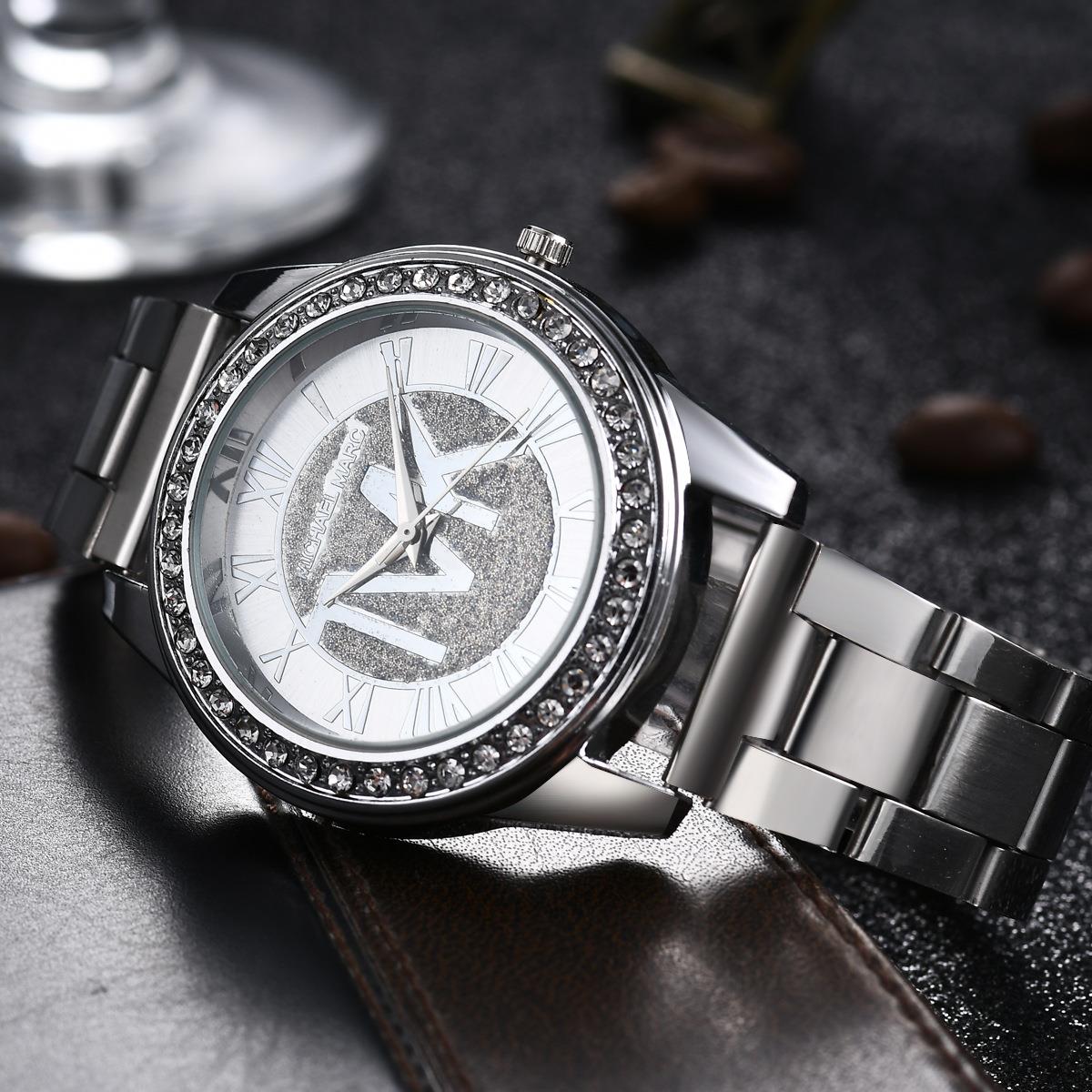 TVK – Montre-Bracelet de luxe pour femmes, en acier inoxydable doré et diamant, à Quartz