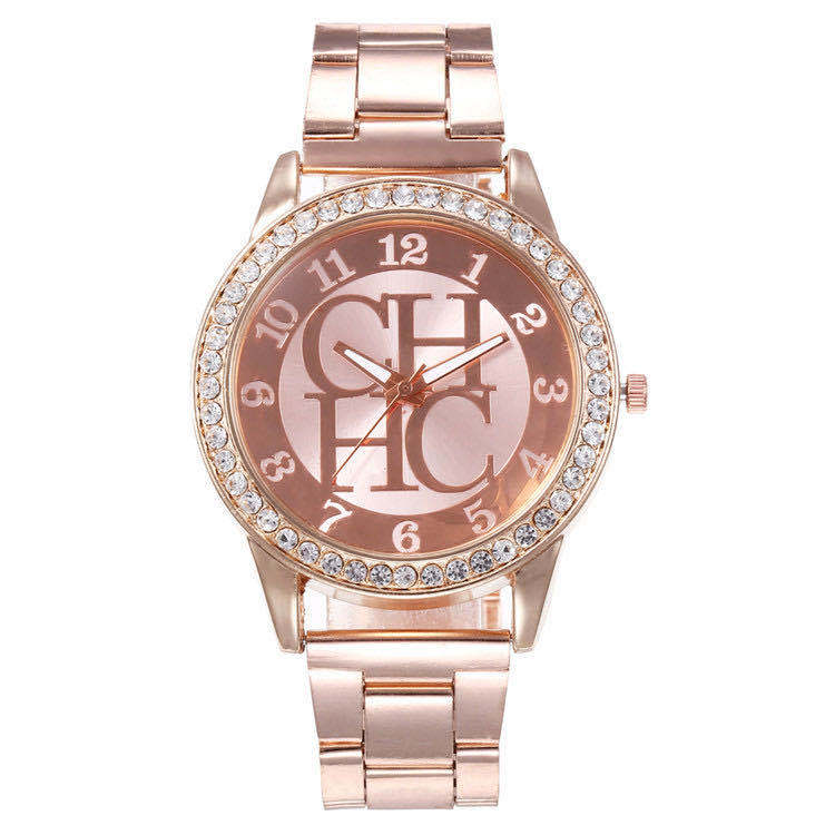 TVK – Montre-Bracelet de luxe pour femmes, en acier inoxydable doré et diamant, à Quartz