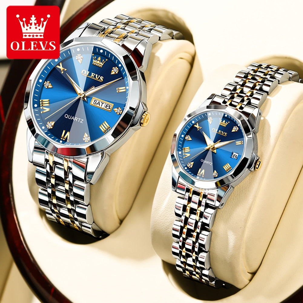 OLEVS - Montre pour homme et femme - cadeau des amoureux