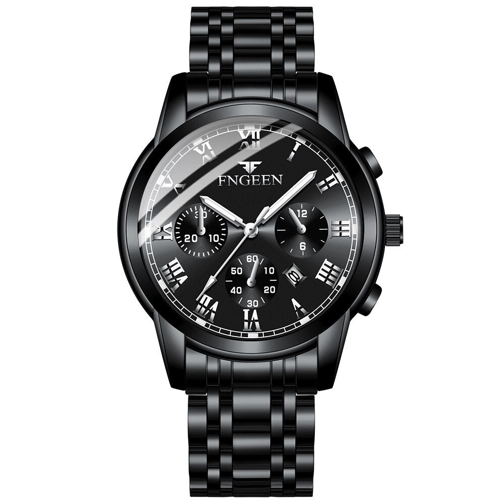 Montre de Luxe en Acier Inoxydable pour Homme et Femme, à Quartz