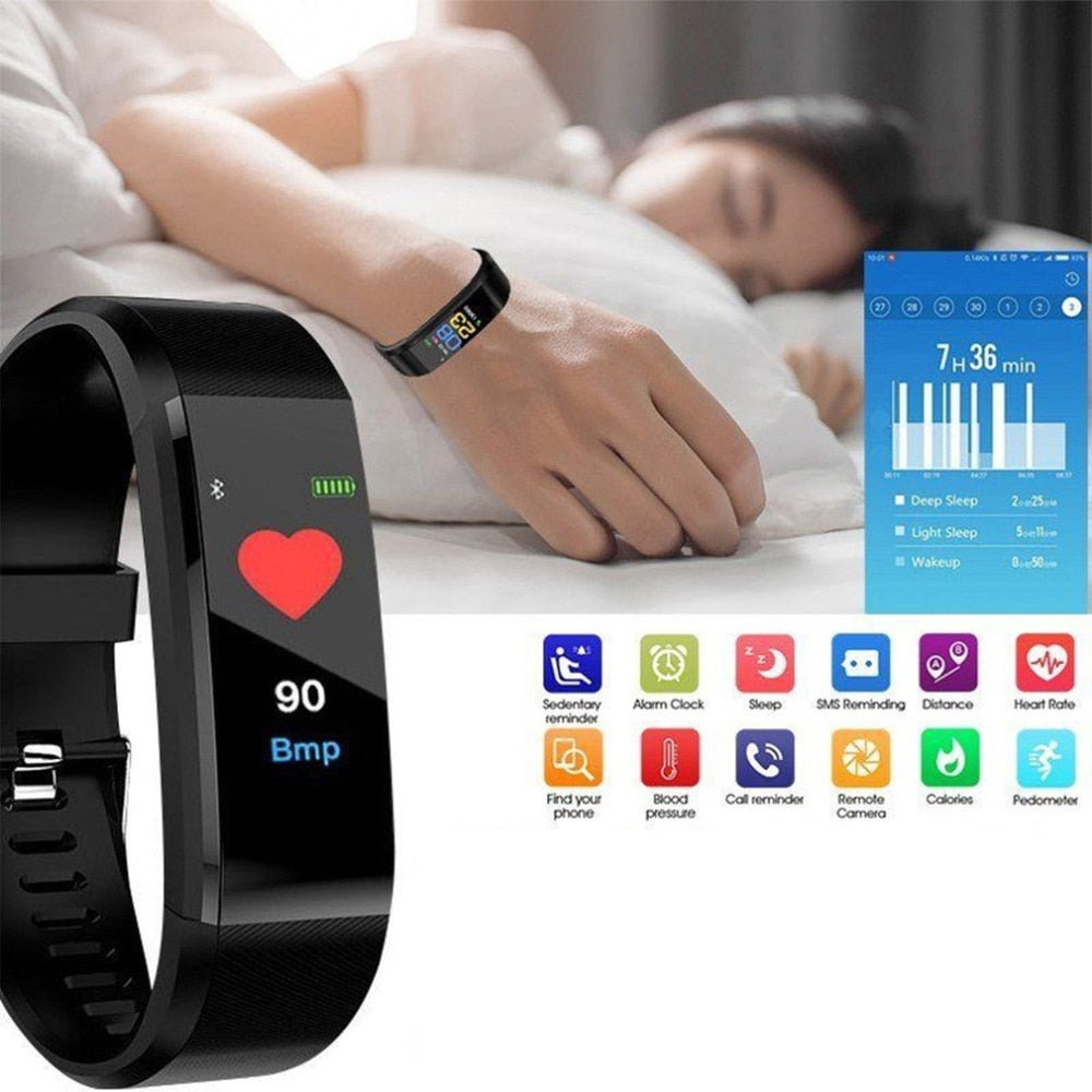Bracelet intelligent de sport Bluetooth étanche fréquence cardiaque oxygène sanguin adulte tension artérielle Bracelet électronique surveillance