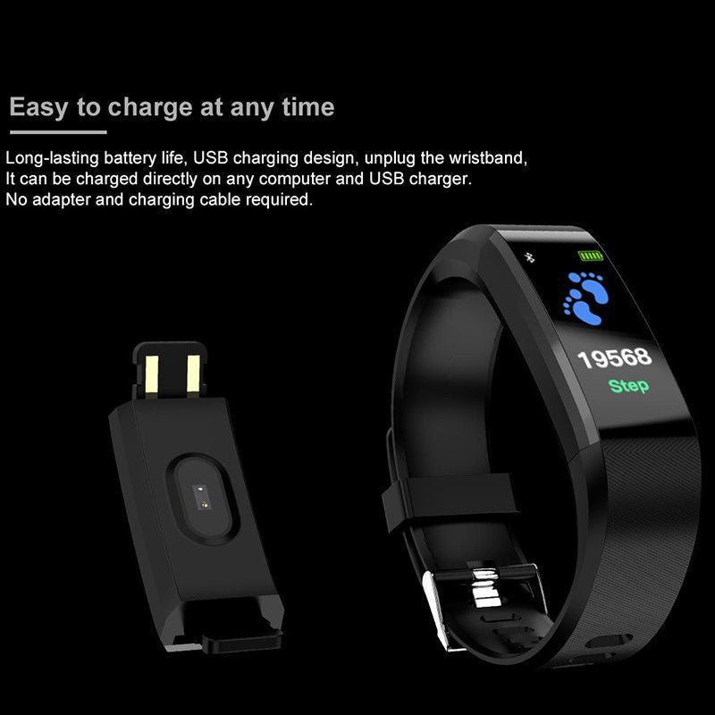 Bracelet intelligent de sport Bluetooth étanche fréquence cardiaque oxygène sanguin adulte tension artérielle Bracelet électronique surveillance