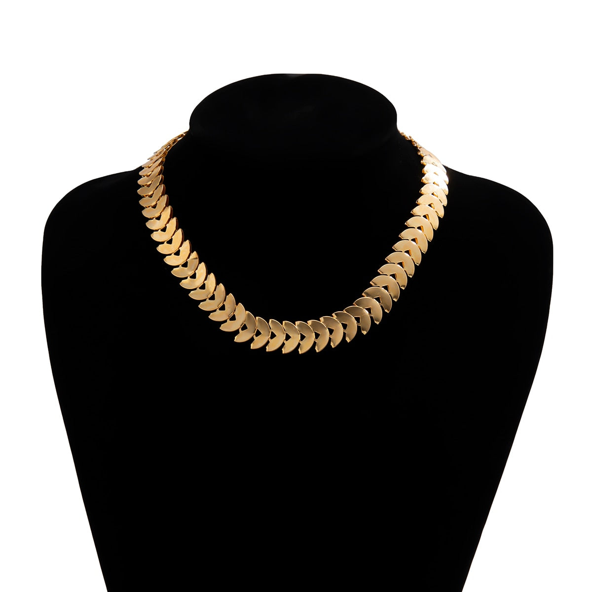 Salircon – collier ras du cou en arête de poisson pour femmes, chaîne créative, décontractée, en métal, à la mode, bijoux tendance