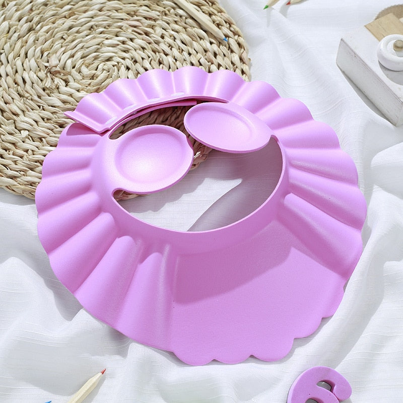 Bonnet de douche souple réglable pour bébé, chapeau de lavage des cheveux pour enfants, protection des oreilles, couvre-chef sûr pour enfants, shampoing, bain