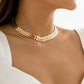 Salircon – collier ras du cou en arête de poisson pour femmes, chaîne créative, décontractée, en métal, à la mode, bijoux tendance