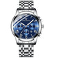 Montre de Luxe en Acier Inoxydable pour Homme et Femme, à Quartz