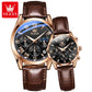 OLEVS – Montre de Couple pour hommes et femmes, cadran lumineux, calendrier, Date, luxe, Quartz, étanche, mode diamant