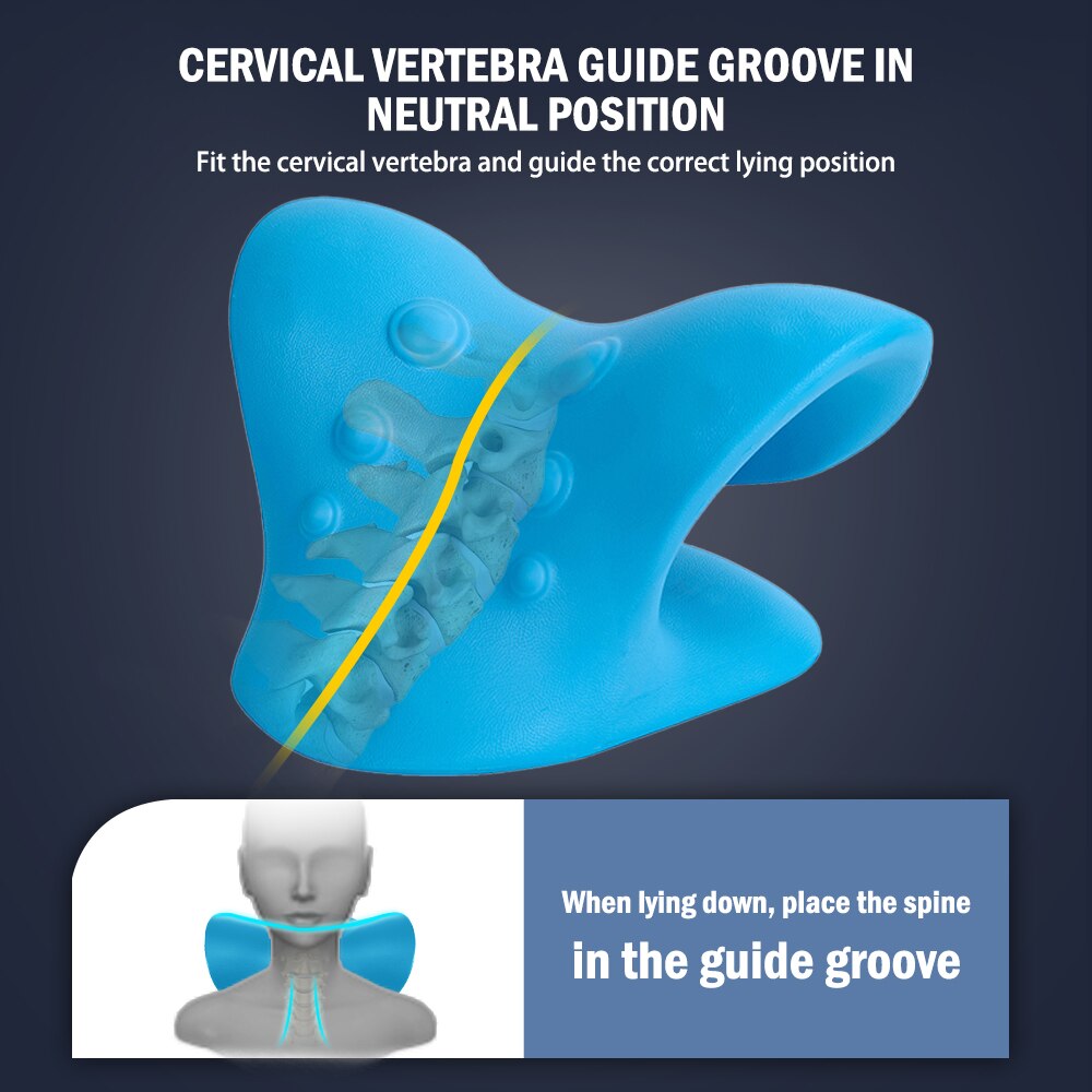 Oreiller de relaxation chiropratique pour le cou, dispositif de Traction, soulagement de la douleur, alignement de la colonne cervicale