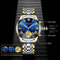 Montre à Quartz pour hommes, avec mouvement automatique, lumineux, étanche, pointeur rond, verre, calendrier, Business