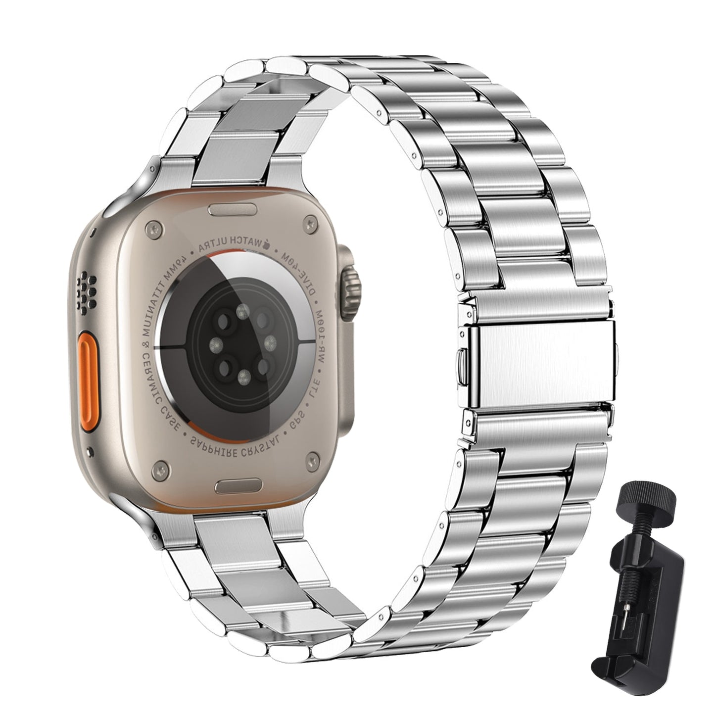Montre Bracelet en acier inoxydable pour Apple Watch Ultra, Bracelet en métal de 49mm, iwatch 7 6 5 4 3 SE 8 45mm 41mm 38mm 40mm 44mm